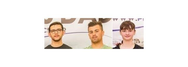 Corentin Sahm, Valentin Rose et Elsa Felber au tournoi de Phalsbad.